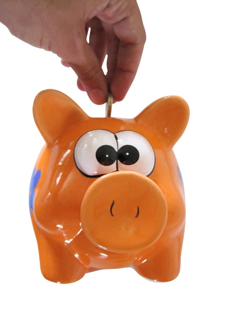 A piggy bank with coins representing saving while managing and reducing debt